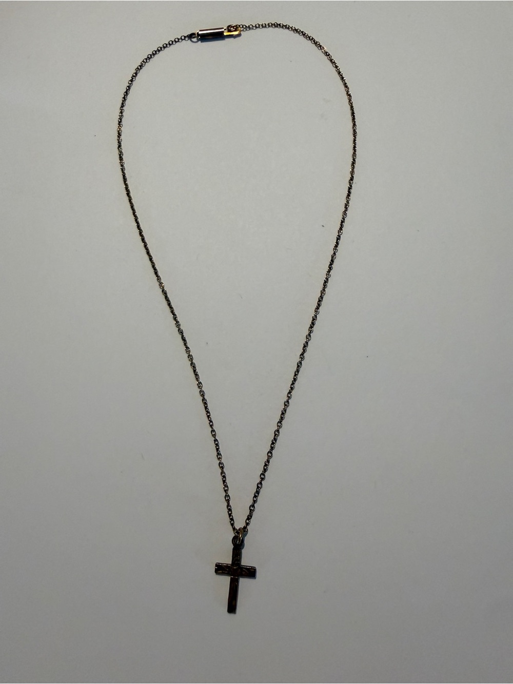 Vintage Gold Filled Cross Child’s Necklace - 14” - 1/20 12k